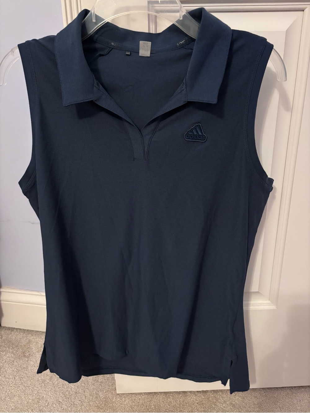 adidas Golf Navy Sleeveless Polo Tank Top